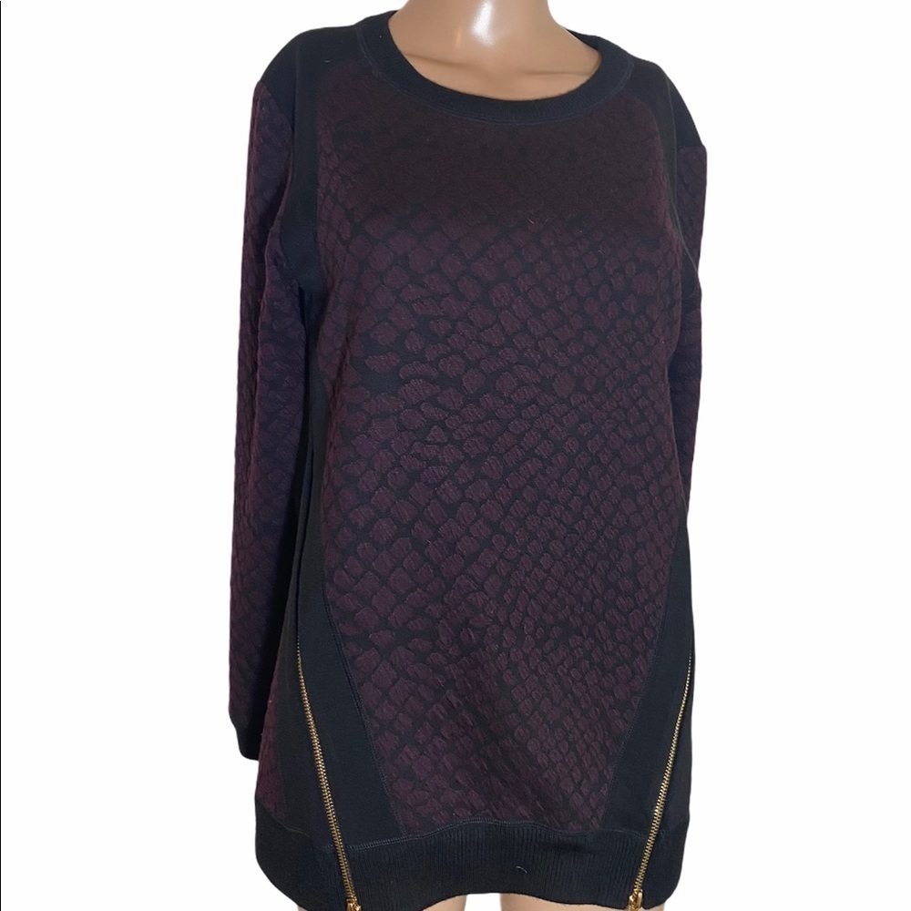 Rebecca Taylor Black and Purple Sweatshirt